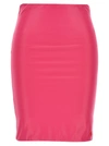 Attico High-waisted Knee-length Pencil Skirt Satin Finish