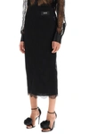 Dolce & Gabbana Lace Scalloped-hem Midi Skirt