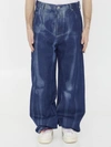 OFF-WHITE BODY SCAN OVERSIZED JEANS