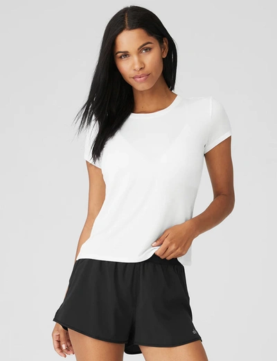 Alo Yoga All Day Short Sleeve In White