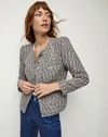 Veronica Beard Ferazia Tailored Jacket In Silver Multi