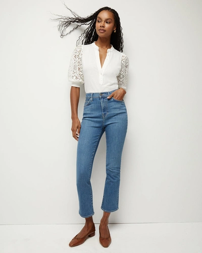 Veronica Beard Carly Kick-flare Jean In Bright Lakeshore