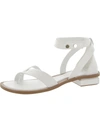 Franco Sarto Parker Womens Leather Open Toe Ankle Strap In White