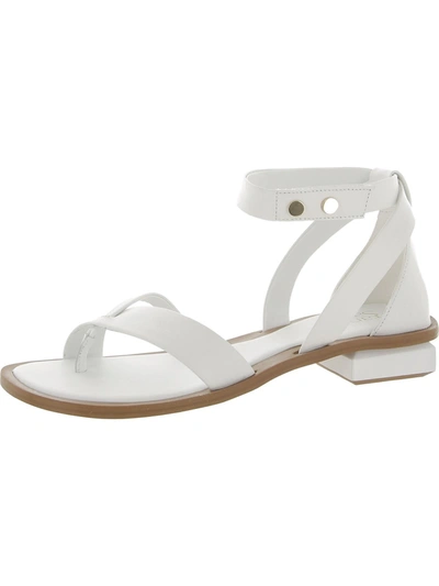 Franco Sarto Parker Womens Leather Open Toe Ankle Strap In White