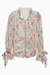 Stellah Floral Print Ruffle Blouse In Multi