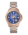 Plein Sport Men's Touchdown Rose Gold-tone, Silver-tone Stainless Steel Bracelet Watch 44mm In Multi