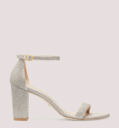 Stuart Weitzman Nearlynude Ankle Strap Sandal In Platino