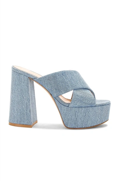 Gianvito Rossi Sheridan Mule In Blue