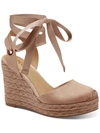 INC MAISIE WOMENS FAUX SUEDE CLOSED TOE WEDGE SANDALS
