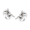 Ross-simons Black And White Diamond Sloth Earrings In Sterling Silver In White