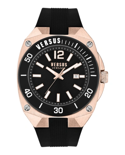 Versus Versace  Reaction Silicone Watch Man Wrist Watch Rose Gold Size Onesize Stainless Steel