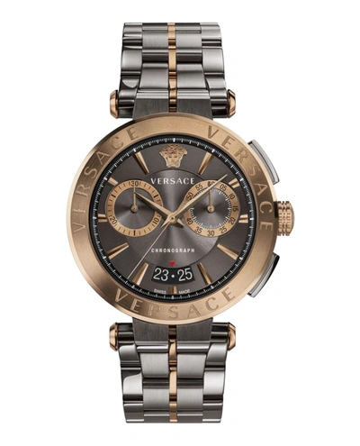 Versace Aion Chrono Bracelet Watch In Gold