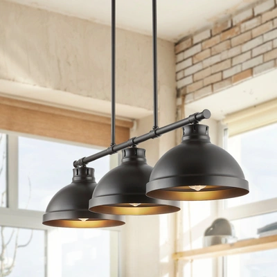 Jonathan Y Asher 36" 3-light Industrial Farmhouse Iron Linear Led Pendant