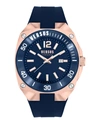 Versus Versace  Reaction Silicone Watch Man Wrist Watch Rose Gold Size Onesize Stainless Steel In Blue