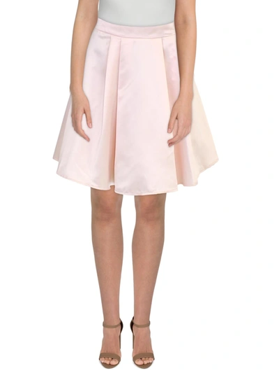 B Darlin Juniors Womens Pleated Party A-line Skirt In Pink