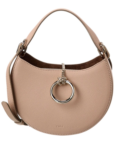 Chloé Arlene Small Leather Shoulder Bag In Beige