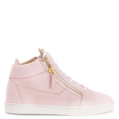 Giuseppe Zanotti Nicki Leather Skneakers In Pink