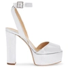 Giuseppe Zanotti Betty 120mm Python-print Sandals In Silver