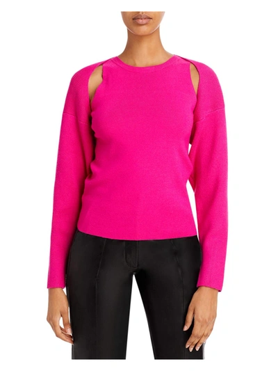 Lucy Paris Connell Womens Layered Bolero Shrug Sweater In Pink