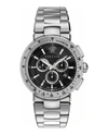 Versace Mystique Chrono Bracelet Watch In Silver