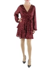 Trixxi Juniors Womens Sequined Mini Cocktail And Party Dress In Red