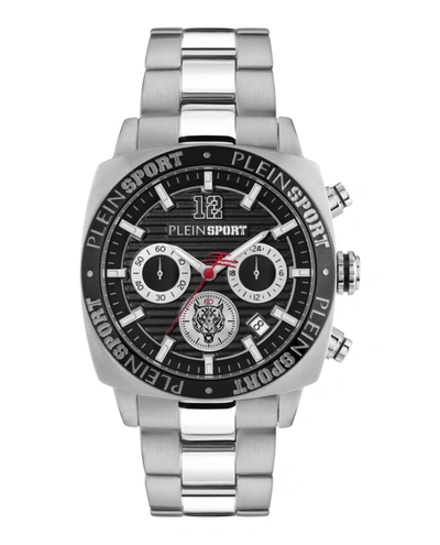 Plein Sport Wildcat Chronograph 44毫米腕表 In Silver