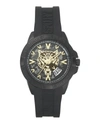 Plein Sport Touchdown Silicone Watch In Black