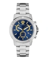 Versace New Chrono Bracelet Watch Man Wrist Watch Silver Size Onesize Stainless Steel In Silver