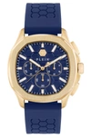 Philipp Plein Men's Chronograph Spectre Blue Silicone Strap Watch 44mm In Multi