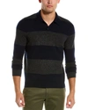 AUTUMN CASHMERE STRIPED WOOL & CASHMERE-BLEND POLO SWEATER