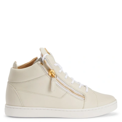 Giuseppe Zanotti Nicki 皮质运动鞋 In White