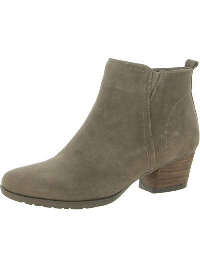 Aqua College Isla Womens Suede Ankle Booties In Green