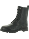 Zodiac Bruna Womens Leather Ankle Combat & Lace-up Boots In Black