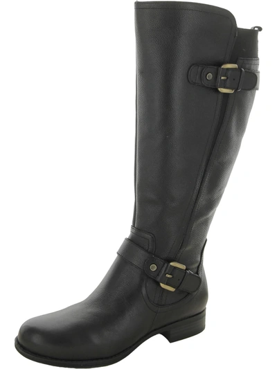 Naturalizer Jean Womens Leather Casual Knee-high Boots In Black
