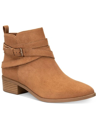 Sun + Stone Saandis Womens Microsuede Zip-up Ankle Boots In Multi