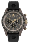 Philipp Plein Men's Chronograph Nobile Racing Black Silicone Strap Watch 43mm In Multi