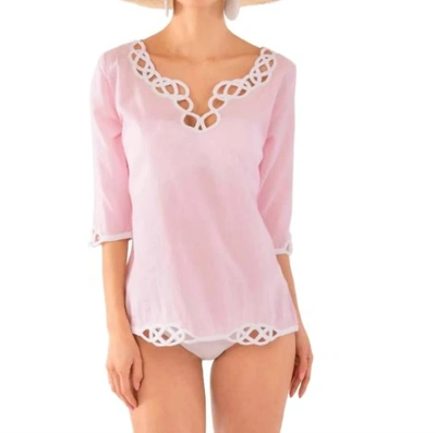 Gretchen Scott Infinity Embroidered Top In Pink
