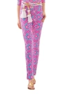 Gretchen Scott Gripeless Cotton Spandex Jeans - Piazza In Turq/pink In Multi