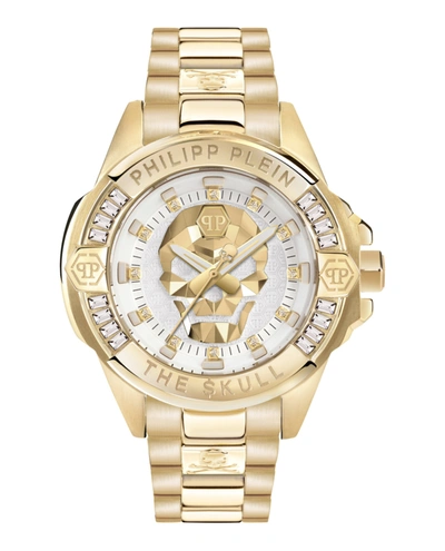Philipp Plein Men's The $kull Gold Ion-plated Stainless Steel Bracelet Watch 41mm In Multi