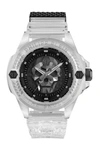 PHILIPP PLEIN THE $KULL SYNTHETIC SILICONE WATCH