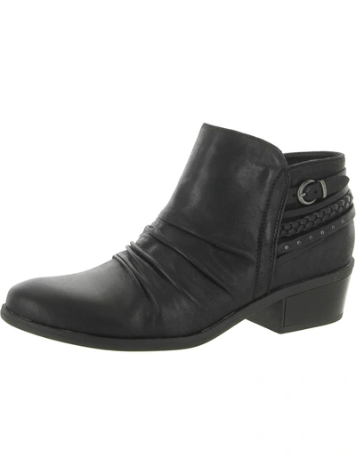 Naturalizer Gallop Womens Faux Leather Casual Ankle Boots In Black