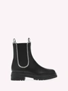 Gianvito Rossi Camoscio Calfskin Crystal Chelsea Boots In Black