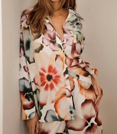 Andine Essen Oversized Floral-print Sleep Shirt In Multi