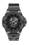 PHILIPP PLEIN THE $KULL SYNTHETIC SILICONE WATCH