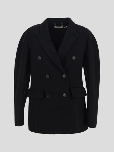 Chloé Short Wool And Cashmere Coat In Black