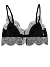 Dolce & Gabbana Black Chantilly Bralette In Silk Blend Woman In Black
