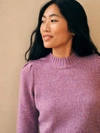 Faherty Jackson Crewneck Sweater In Ice Lilac Heather In Lavender Frost
