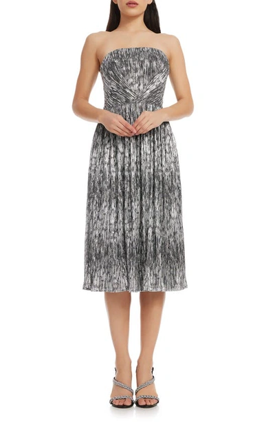 Dress The Population Nadine A-line Dress In Gray