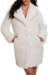 Guess Women's Alina Faux-fur Coat In White