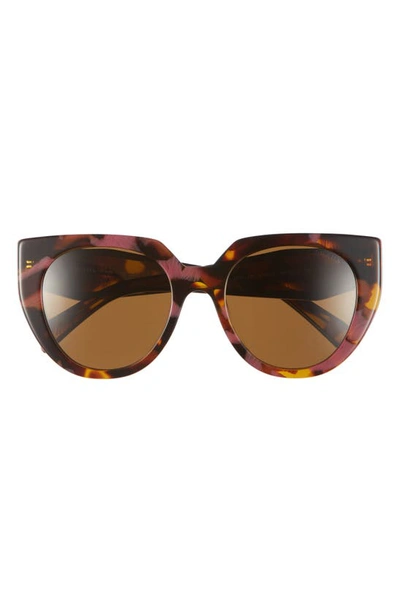 Prada Cat Eye Sunglasses, 52mm In Pink/brown Solid